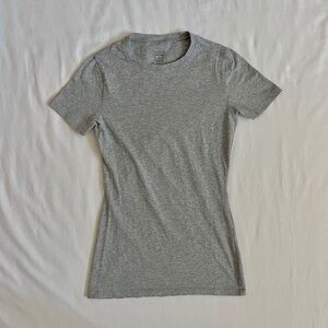 Intimissimi Stretch Short Sleeve Top | Grey Supima Cotton Tee Size S